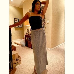 UNIQLO Soft Gray Maxi Skirt sml NWOT